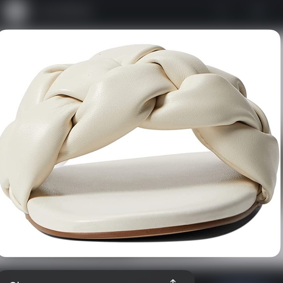 NEW! NINE WEST LULA3 SLIDE SANDALS IN IVORY - Picture 2 of 9